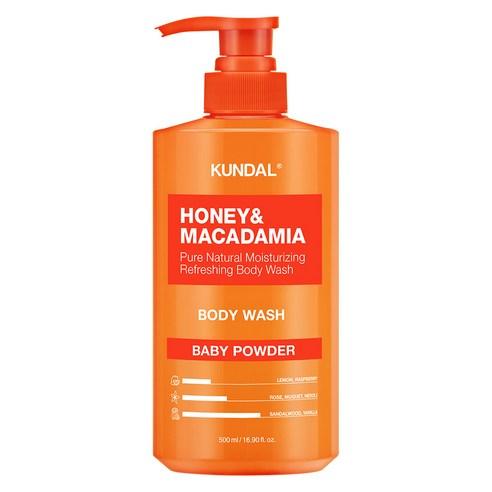 쿤달 허니 앤 마카다미아 퓨어 바디워시 베이비 파우더 향, 500ml, 1개 - 바디워시 | 쿠팡