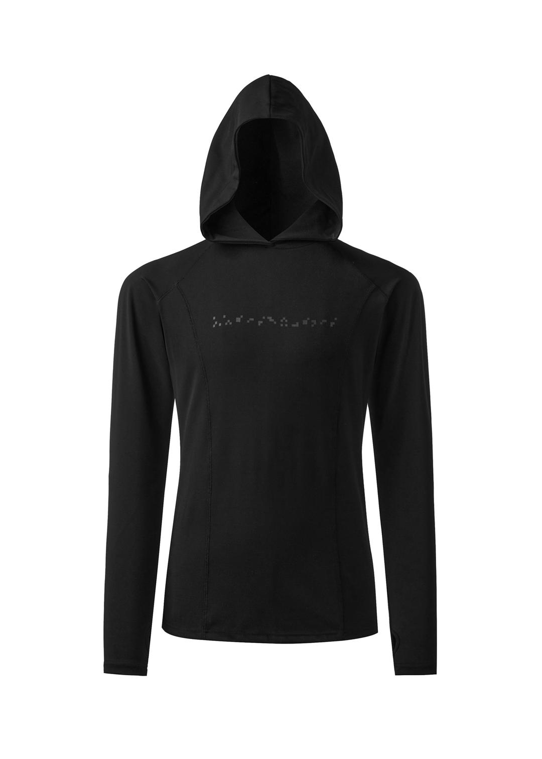 hood long sleeve - black