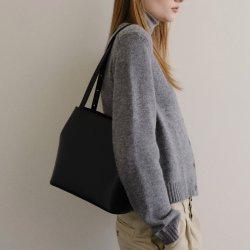 Medium Aline shoulder bag Wrinkled Black
