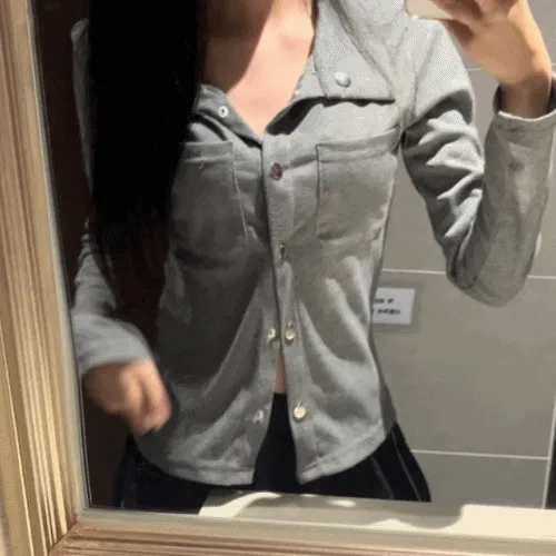 [3천장 돌파!🖤/글램핏/슬림핏] Y2k 카라 골지 셔츠