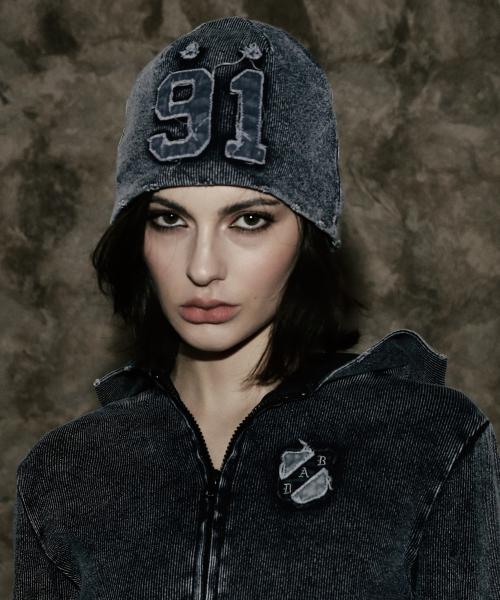 러스티 데님 비니 - 블루