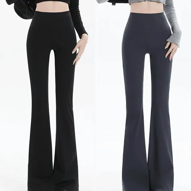 🖤부츠컷🖤 [기본ver./기모ver.] 하이웨스트 스판 밴딩 트레이닝 팬츠 레깅스 요가 필라테스 바지 (2color)