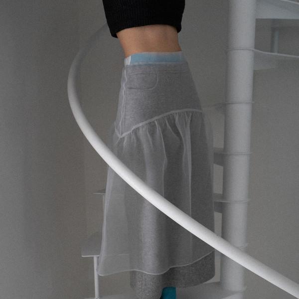 sheer layered skirt