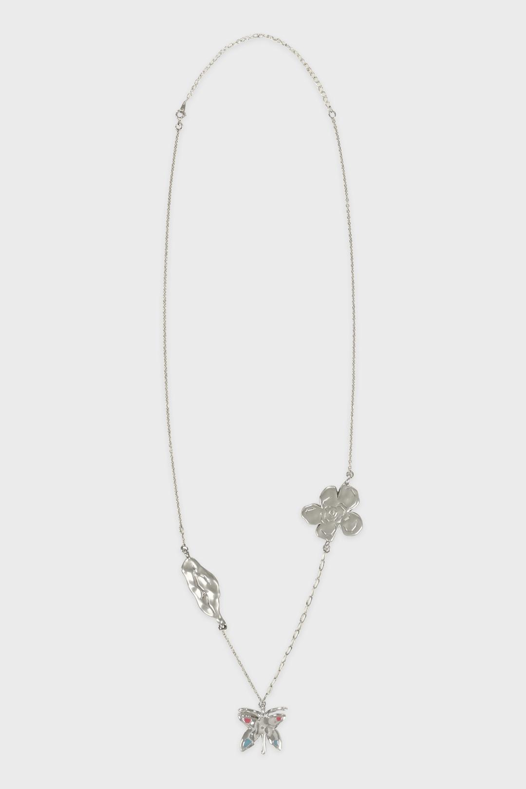 Butterfly Tri-piece Necklace (Silver)