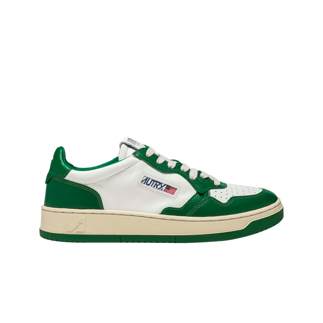 Autry Medalist Low Leather Sneakers Green White