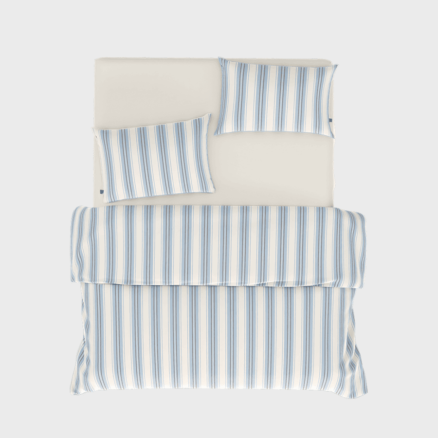 [예약]파우더 블루 스트라이프 이불커버 SS/Q