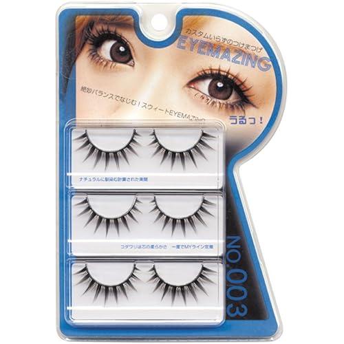 일본직발송 6. 아이메이징 긴자 코스메틱 랩 EYEMAZING 코모리 쥰 시리즈 츠케 속눈썹 NO.003 B008JQDXYM, 1개