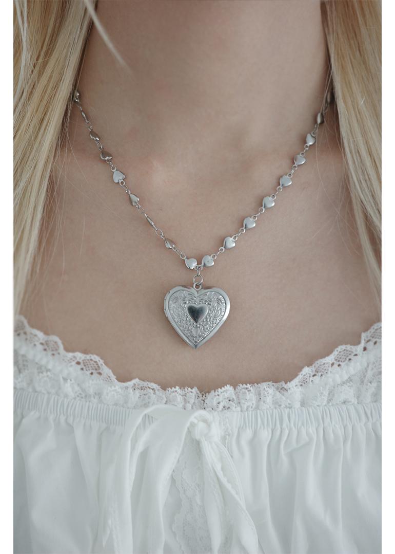 big heart necklace [빅 하트 로켓 목걸이]