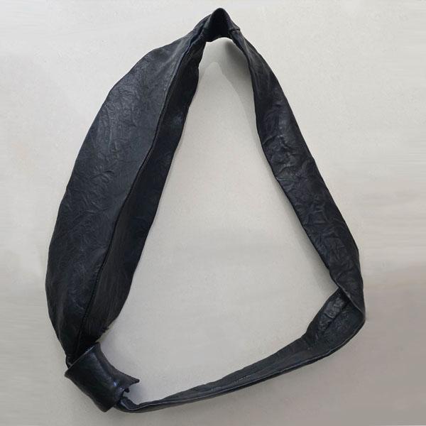 Baguette Leather Cross Bag / Black