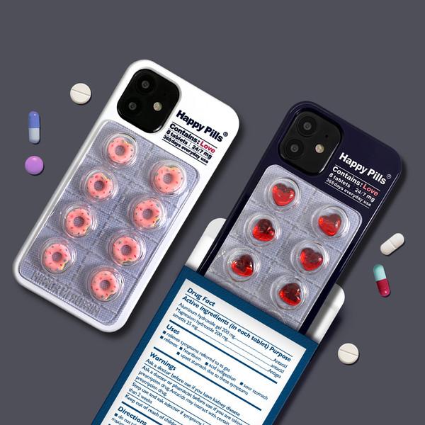 도넛&하트 알약 폰케이스