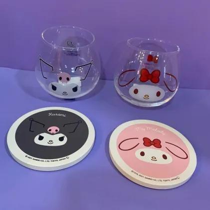 정품) 산리오 도자기 컵 코스터 컵받침 5종 [유니랜드]