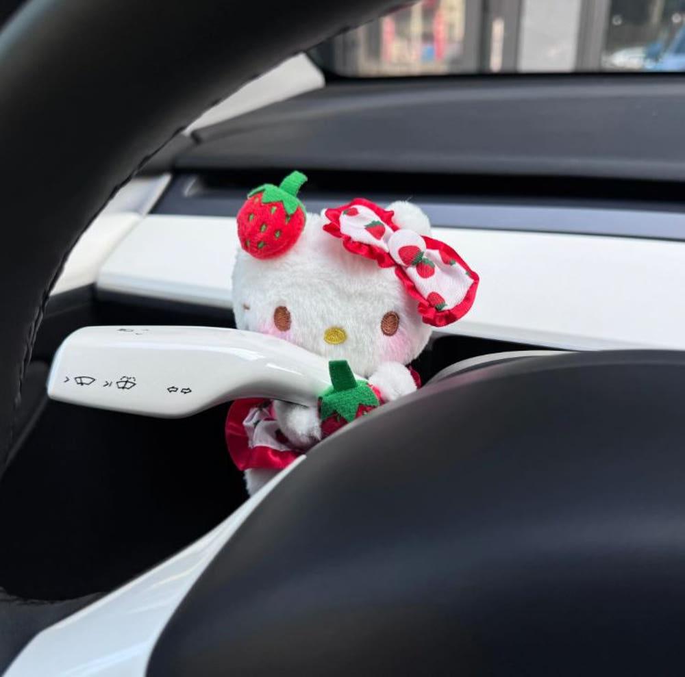 딸기 키티 쿠로미 마이멜로디 와이퍼 인형 차량용깜빡이인형 자동차 꾸미기 여자친구선물