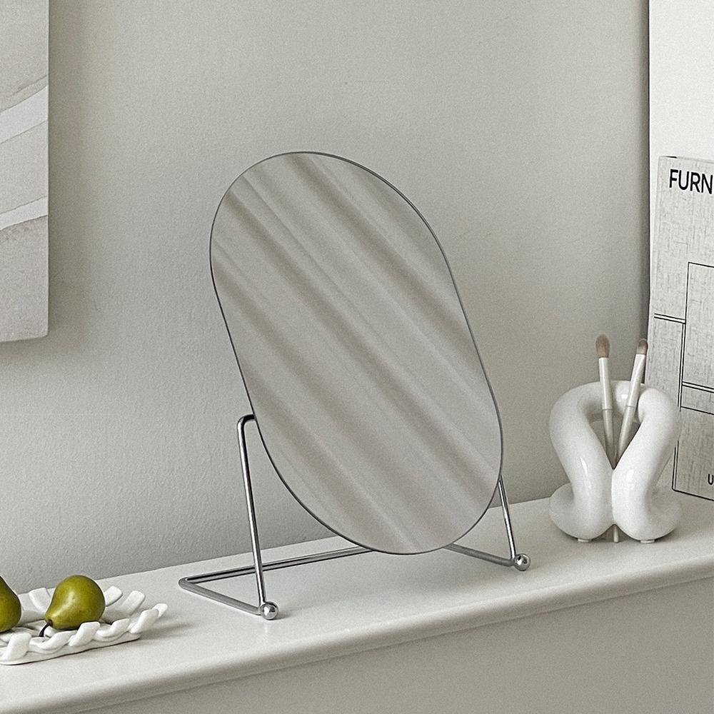 회전 각도조절 거울 실버 인테리어 거울 원형 L