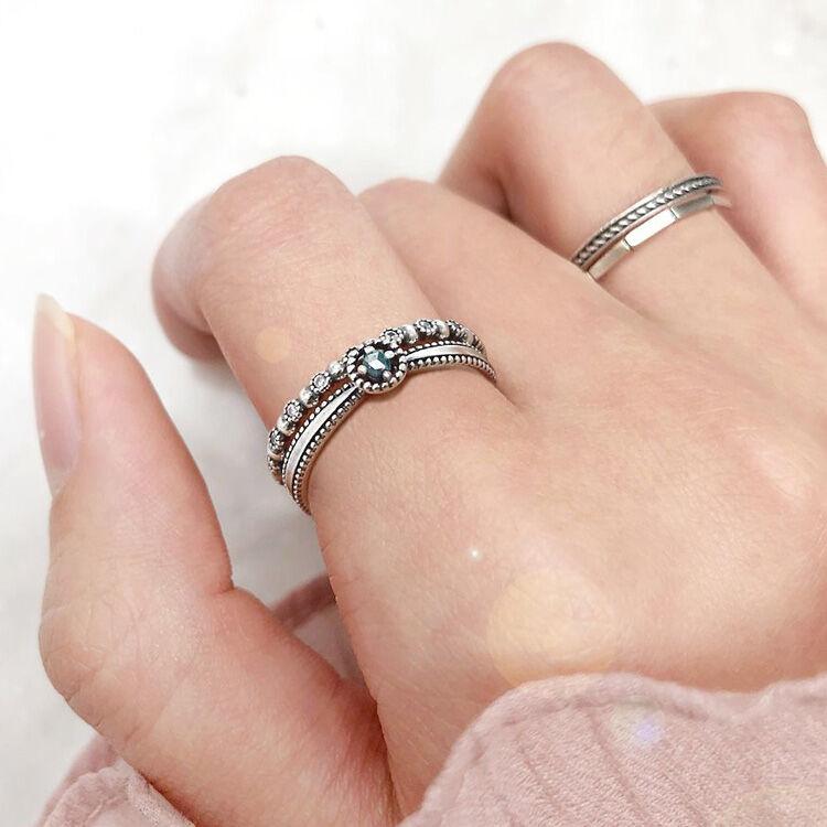 925 Silver Espyn Diamond Ring