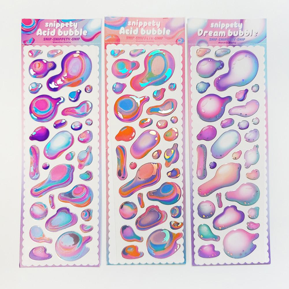 [스닙스니페티스닙] 버블 칼선스티커 3종 (on)