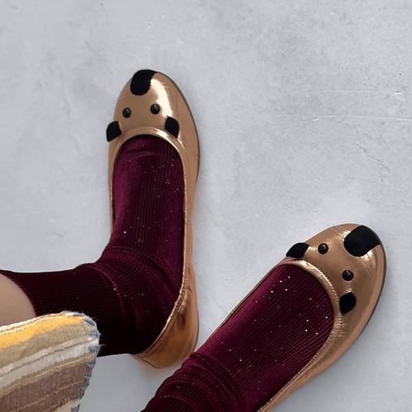 Marc by Marc Jacobs Leather Mouse Flats