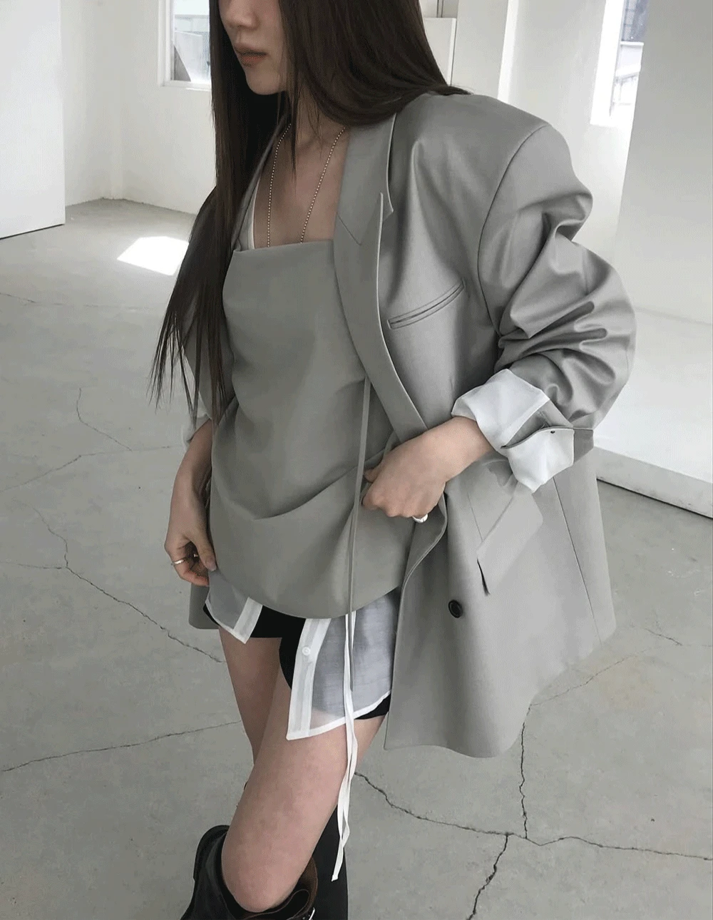 매니시 더블 오버핏 자켓 - JK