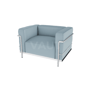 LC3 / 1시트 / 크롬 프레임 / X등급 (Cielo, 13X336) / 구스폼, CASSINA