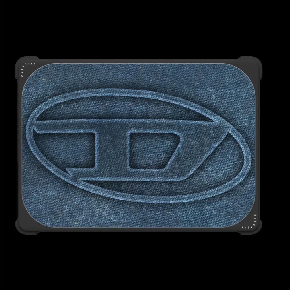 Blue Denim Oval D Laptop Case