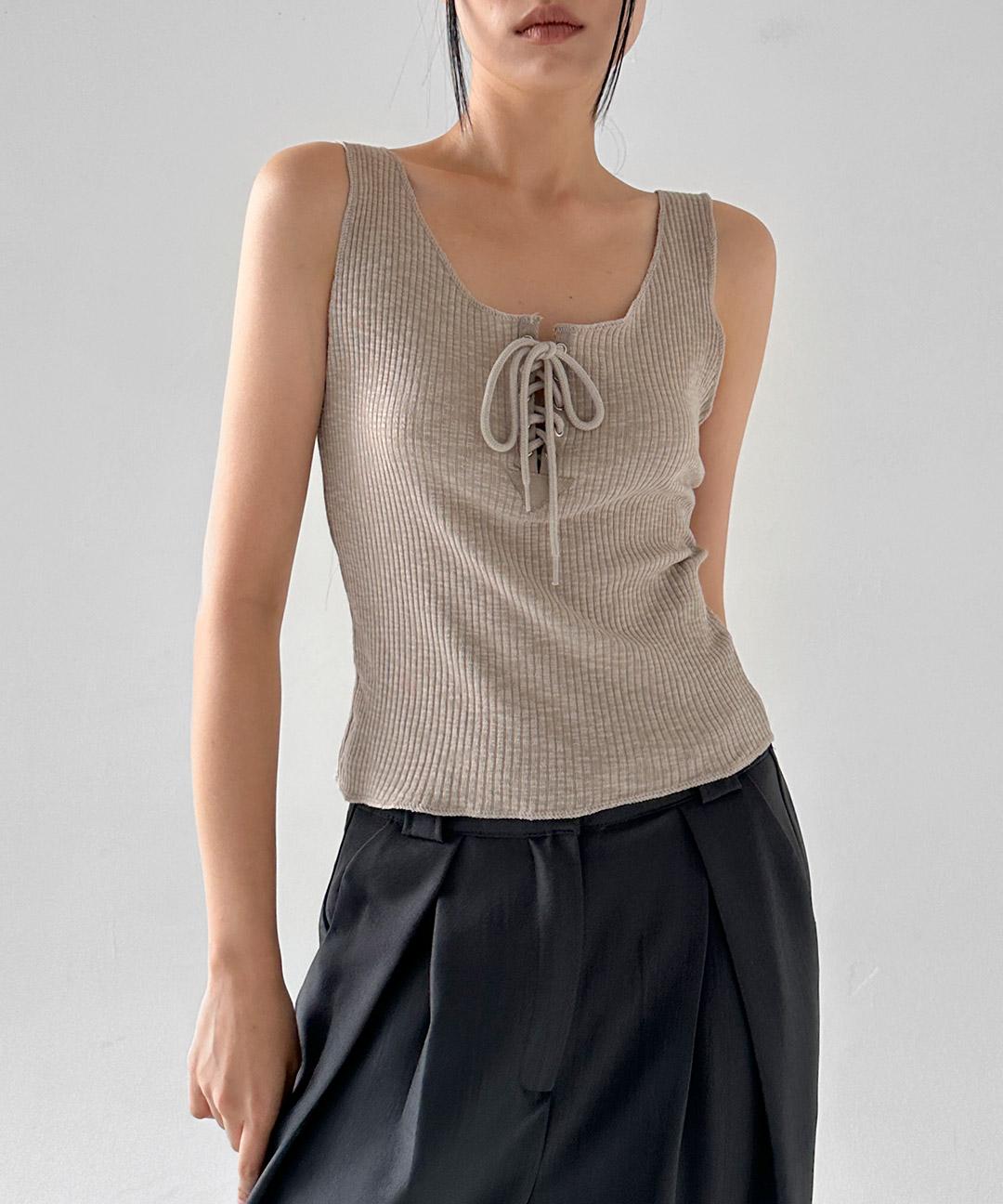 히펄 스트랩 골지 슬리브리스