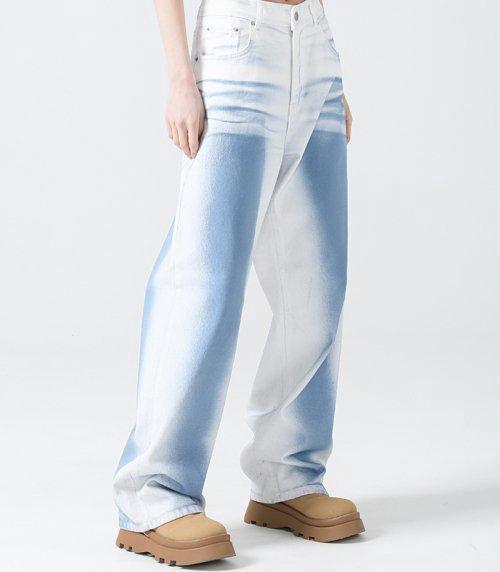 Milky White Wide denim Pants