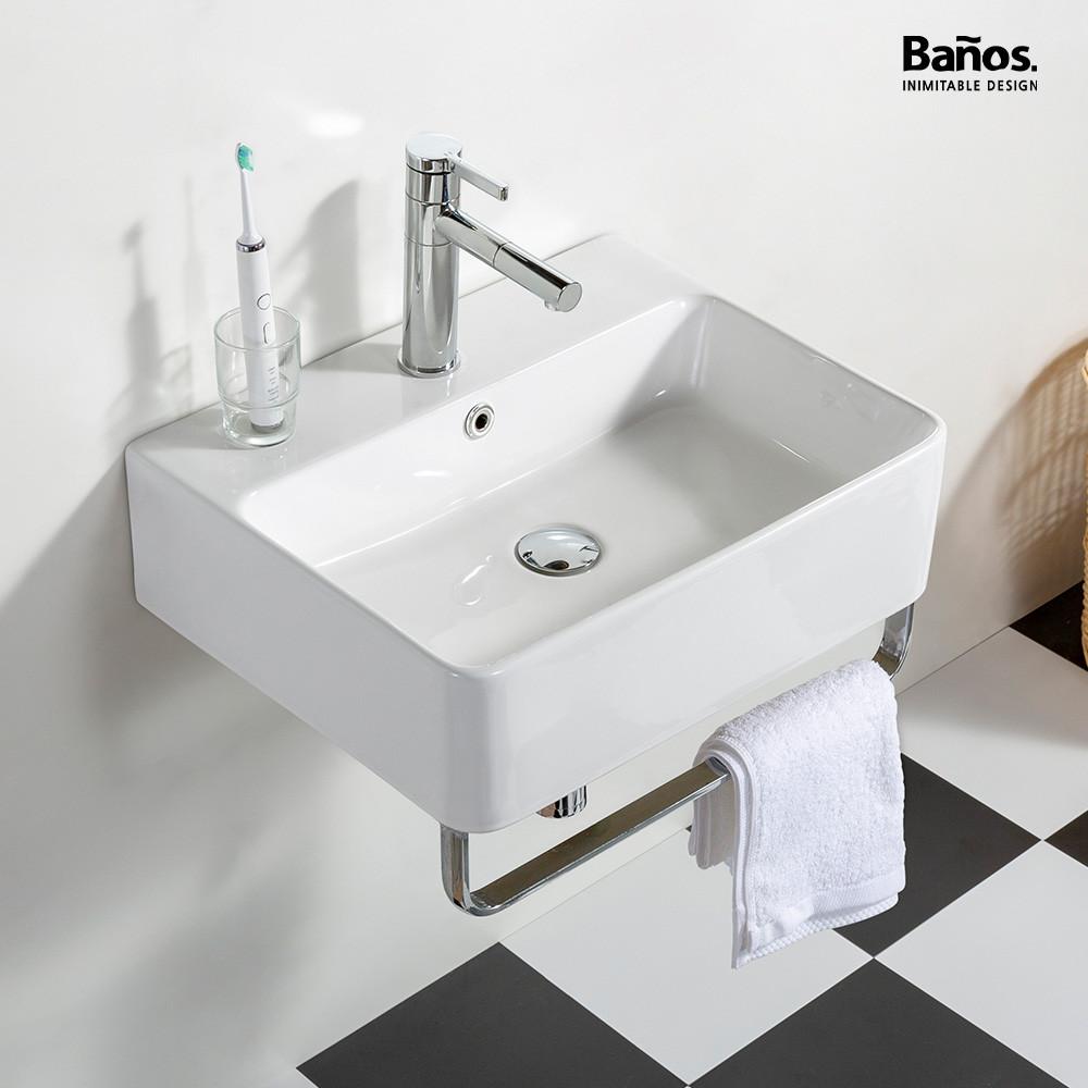 바노스 인피니티 벽걸이 프리미엄 세면기 INFINITY BW-100 유럽 디자인 세면대