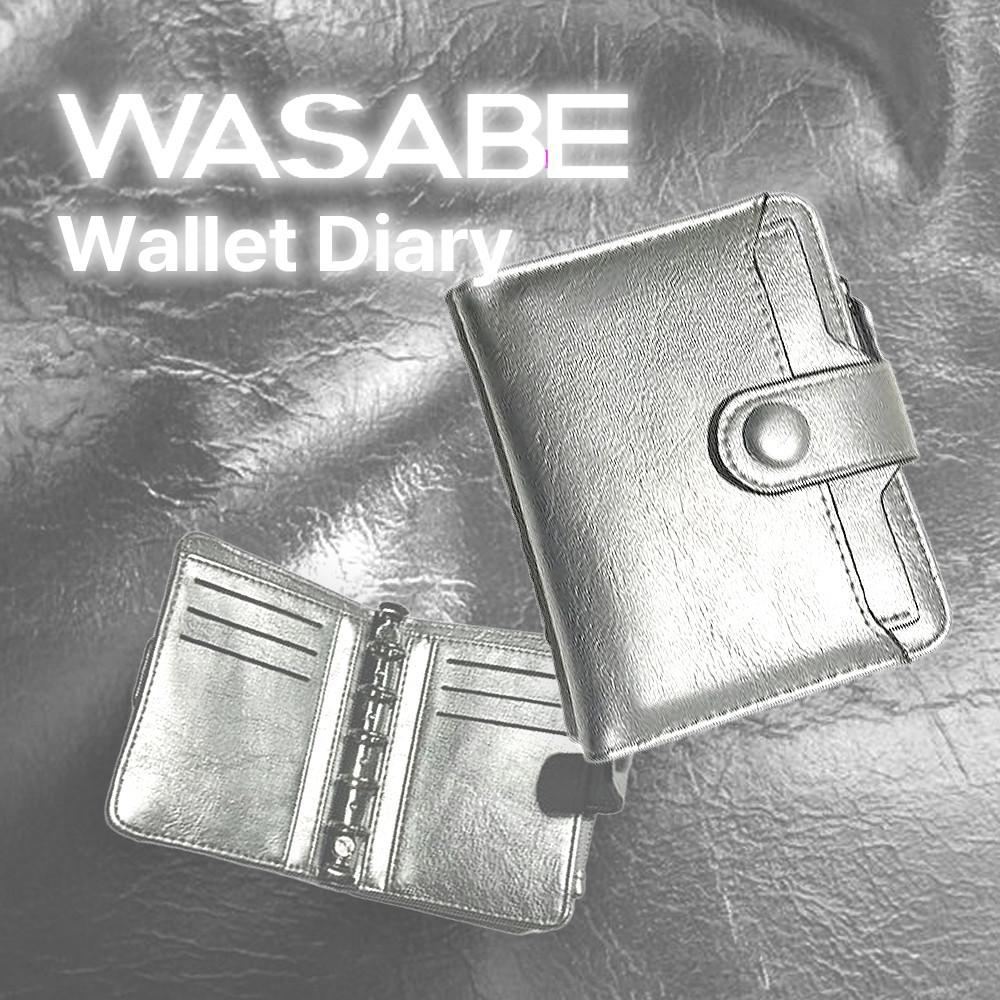 [단독/예약] 와사베 월렛 다이어리 2color 실버 블랙 지갑 바인더