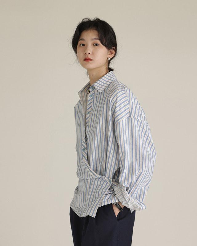 NP 트위스트 스트라이프셔츠 (2 컬러)