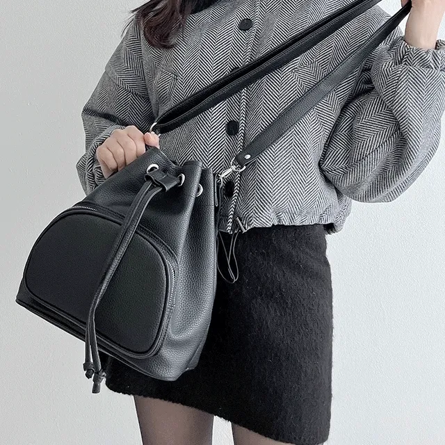 [국내제작]4계절 베이직 복조리 버킷백