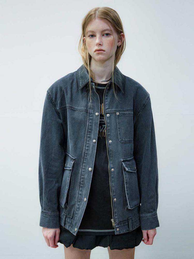 유틸리티 데님 점퍼 AJ4AM60212