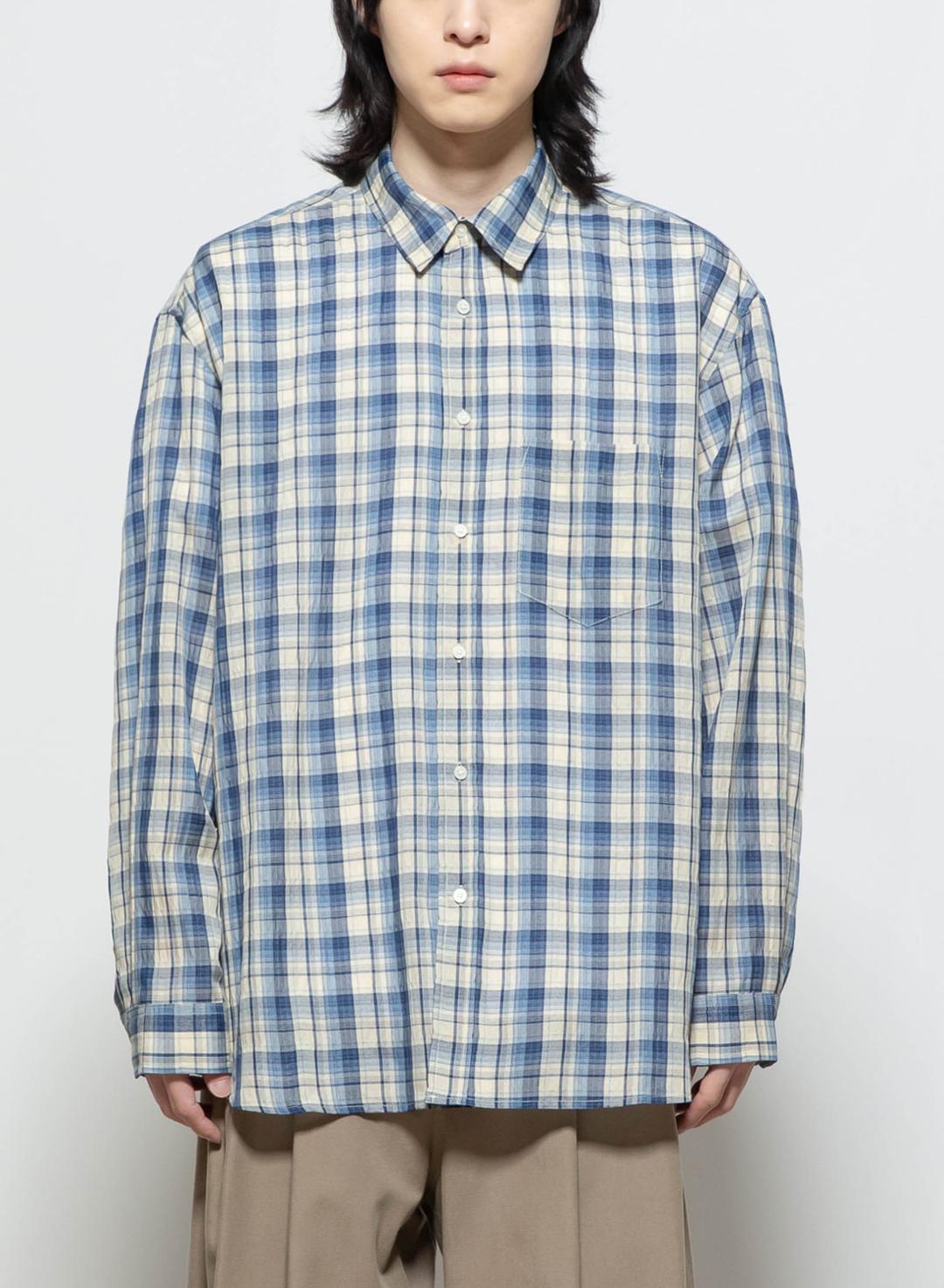 크리즈 체크 셔츠 [블루]