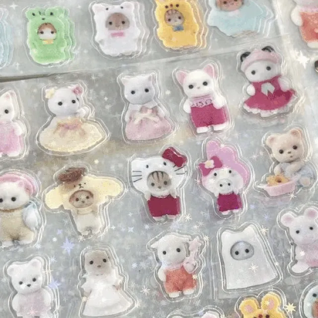 실바니안 스티커 다꾸스티커 미니스티커 최저가 폰케이스 스티커 에어팟케이스 스티커 4장세트