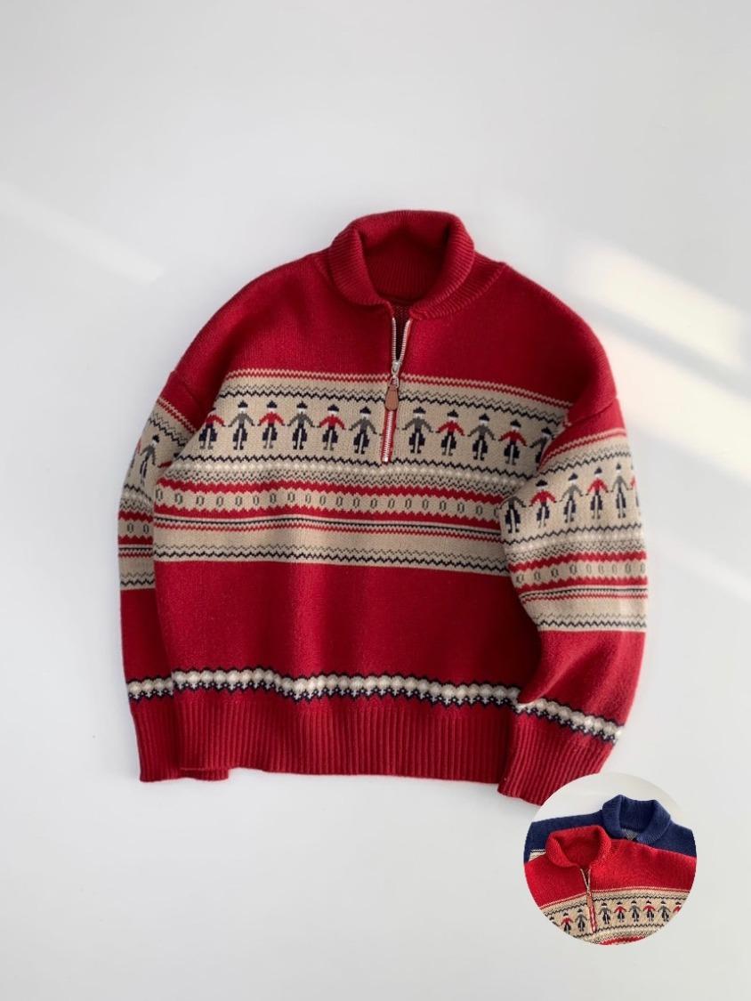 Bi Bang Half Zip-Up Knit