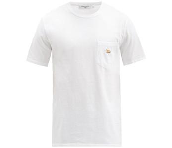 메종 키츠네 프로필 폭스 패치 코튼 저지 티셔츠