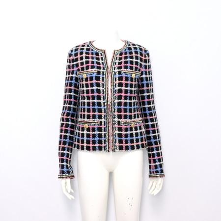 Chanel(샤넬) 22시즌 P72500V64261NH839 블랙 멀티컬러 트위드 여성자켓aa28124