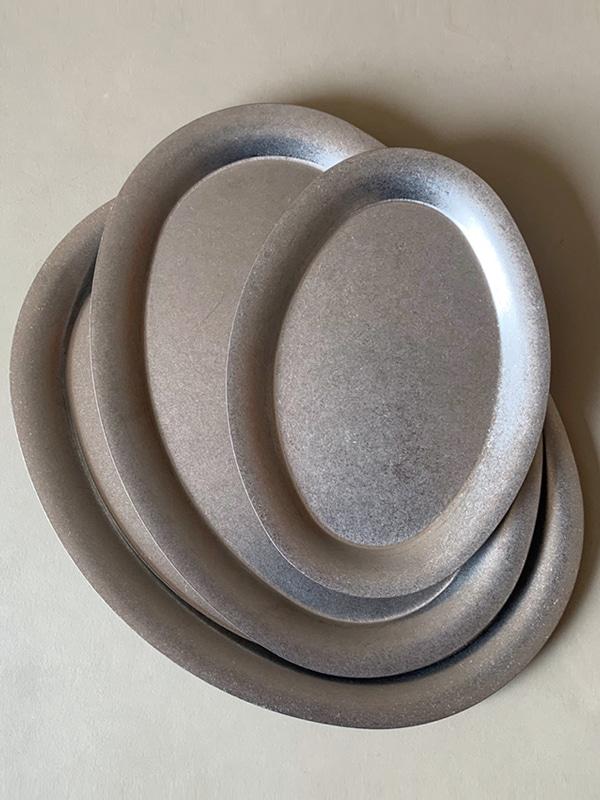 agueda 빈티지 스텐 오벌 타원 플레이트