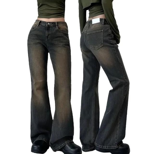 *체형보정/가을신상* black teen siwa point bootcut denim!