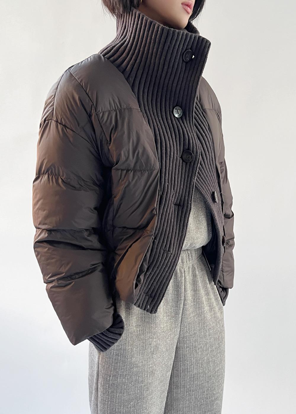 시에나 카라 패딩