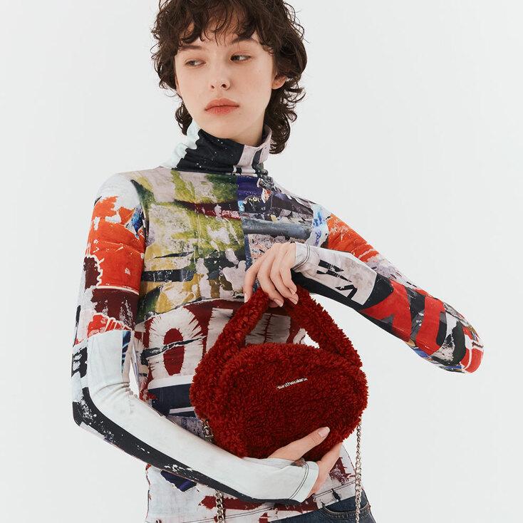 Furry Mini Bag (brick)