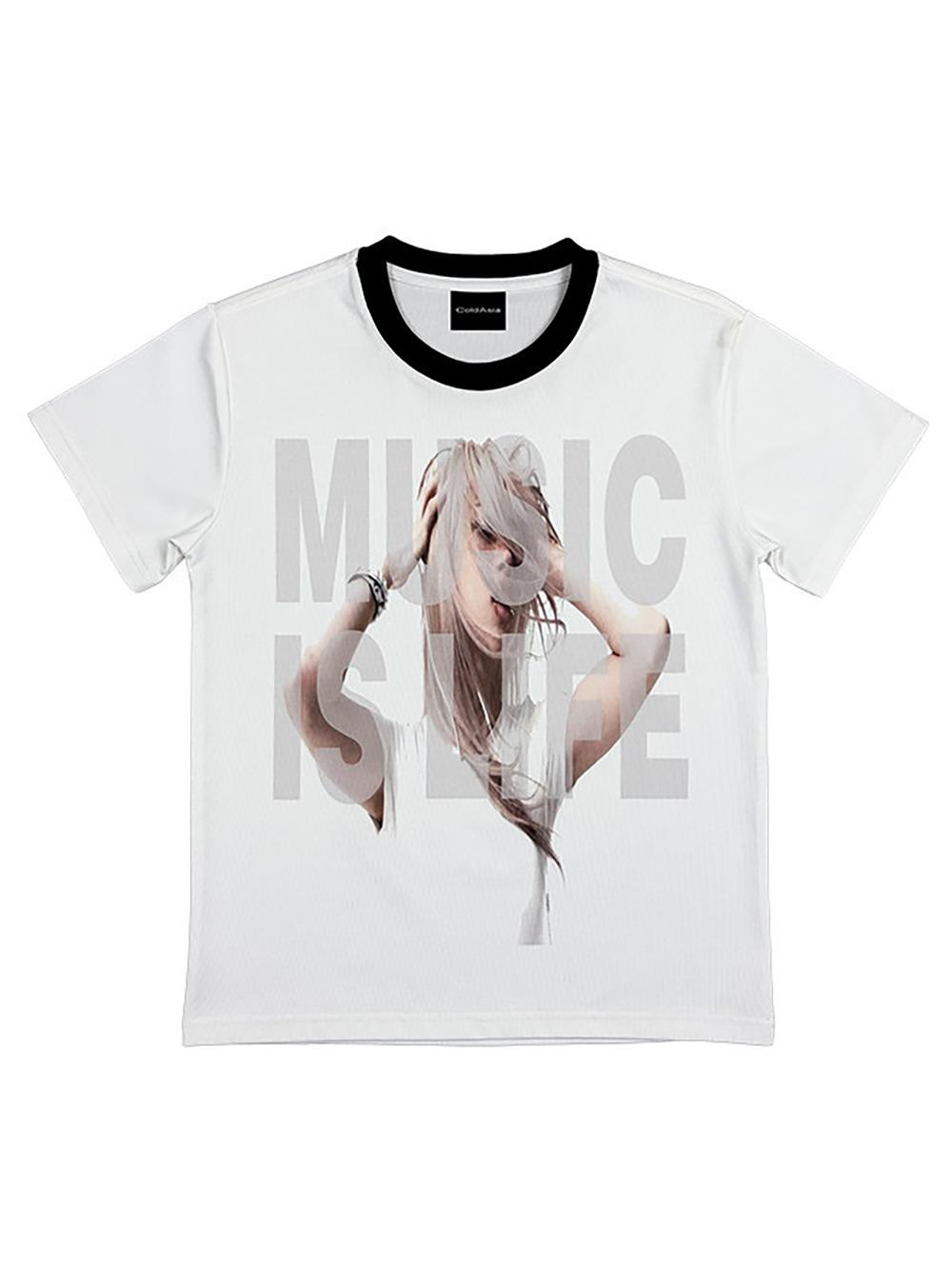 "Music Is Life\" Graphic T-Shirt