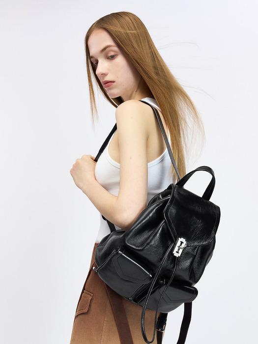 Occam Doux Double pocket Backpack M (오캄 두 더블 포켓 백팩 미듐) Black