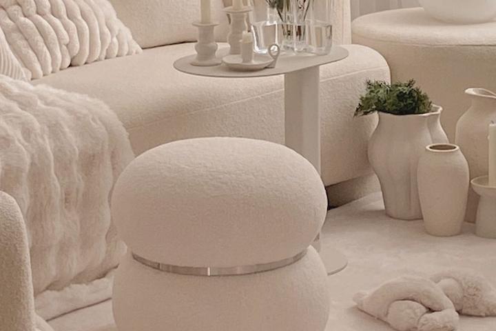 버블 미드센츄리 인테리어 보조 화장대 스툴 의자