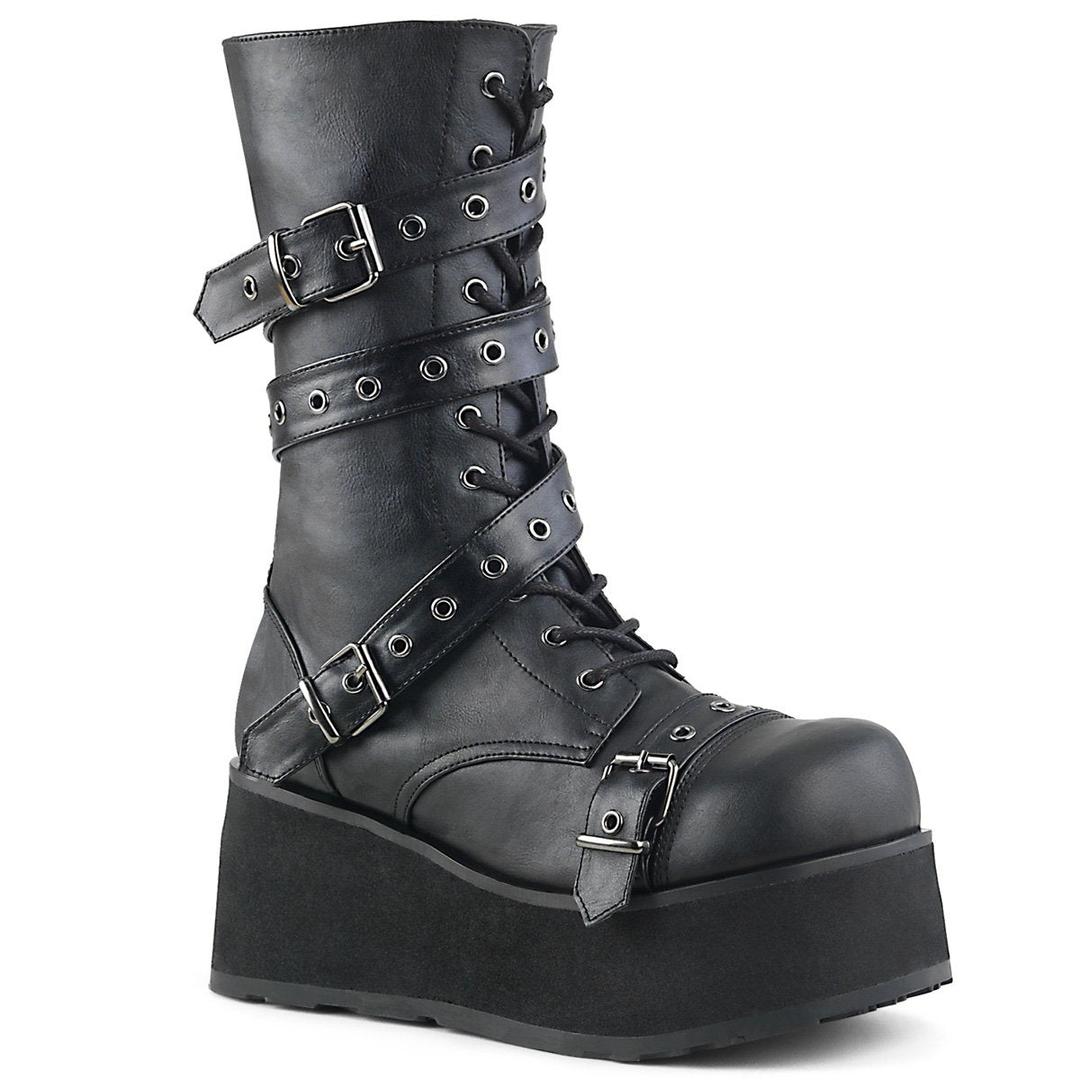 Trashville-205 - Black Vegan Leather / 10