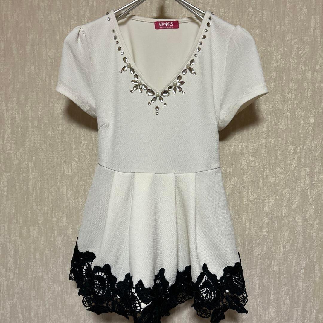 MARS マーズ トップス ビジュ付きM