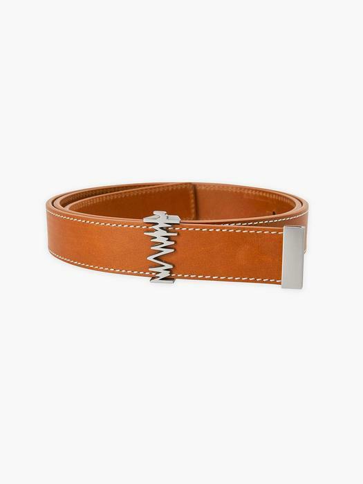 Zigzag belt Brown