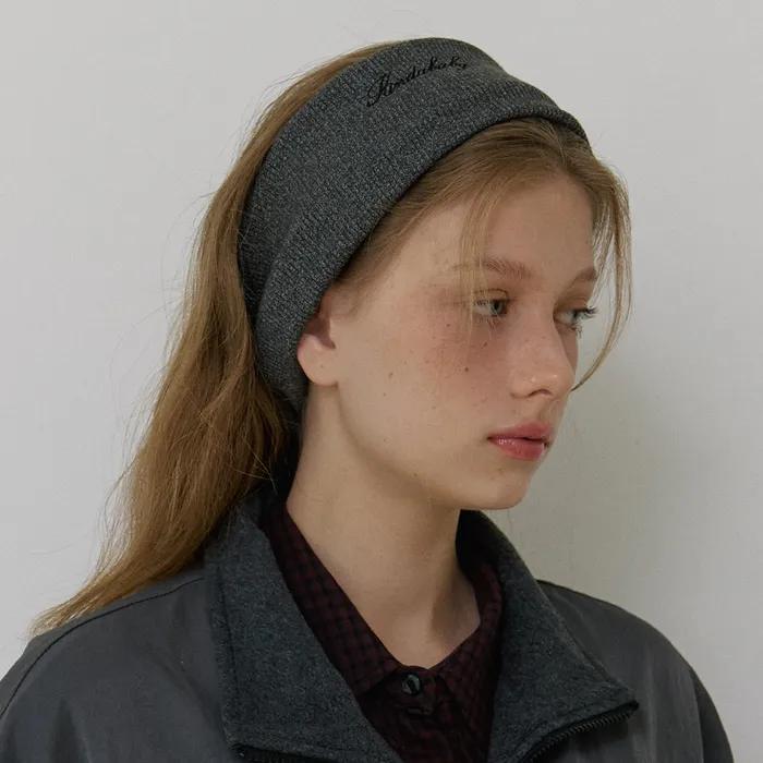 cozy mood logo band - melange charcoal