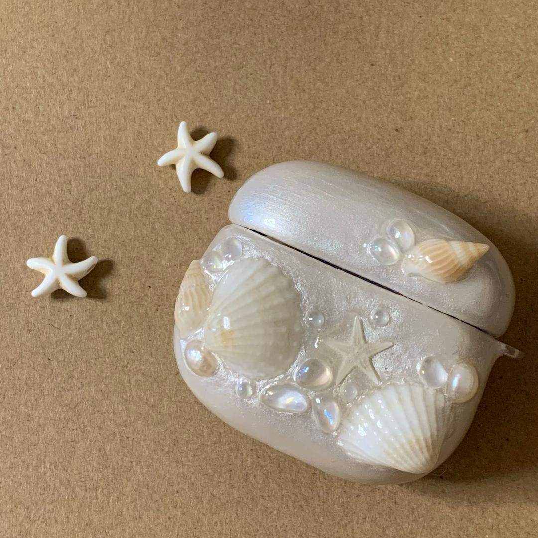 쏠띵즈 Summer Coral Beach Shell Case 여름 해변 코랄 비치 조개 에어팟 케이스
