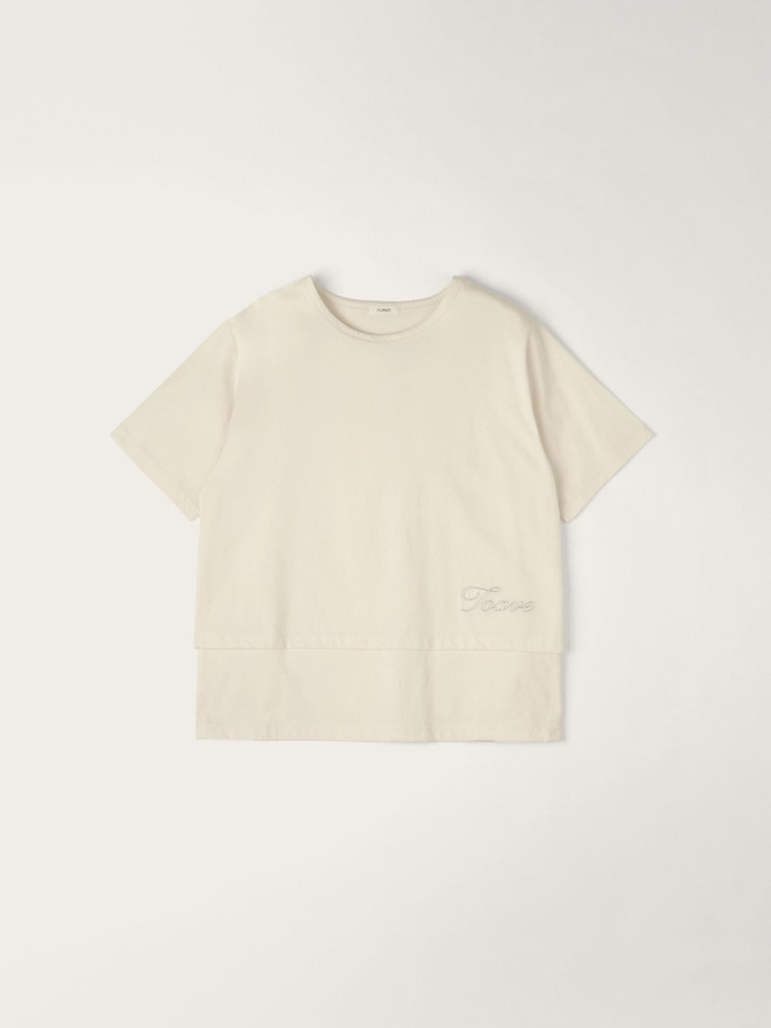 Two-Layer T-Shirt  (Cream)