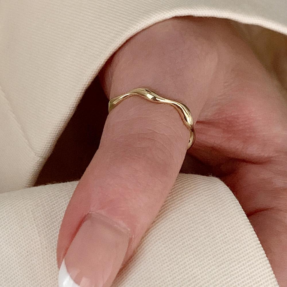 14k18k﻿ 스베르뜨 볼륨 웨이브 반지 (14k 12호 기준 1.23g)