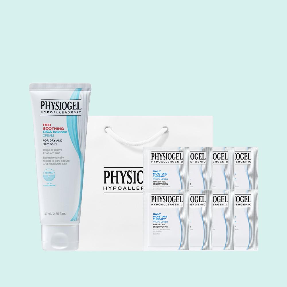 피지오겔 레드수딩 시카밸런스 크림 80ml+DMT 크림 5ML 8개 : 피지오겔 공식몰